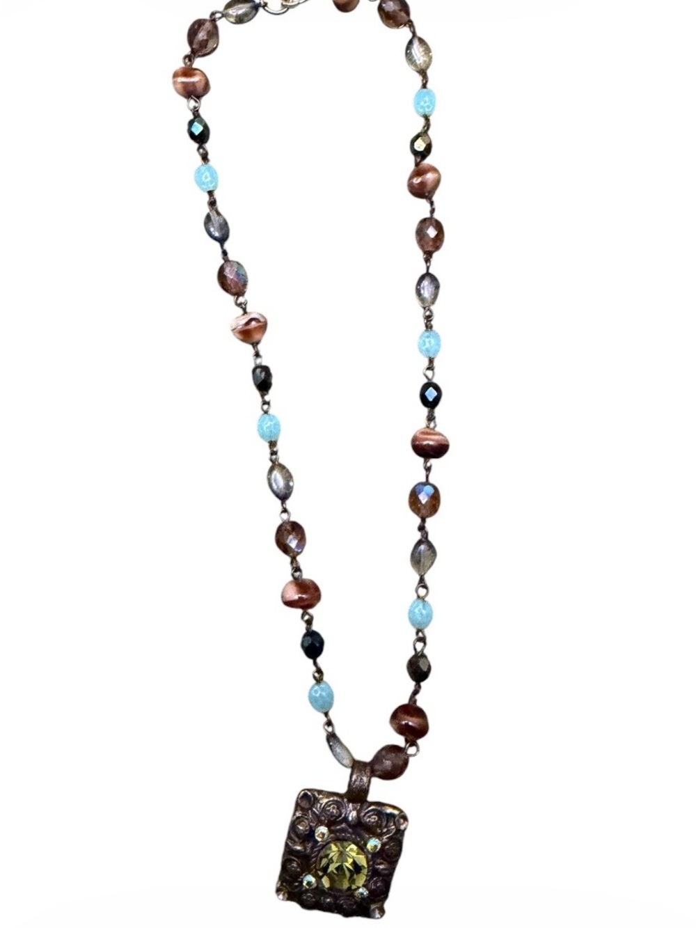 Avgad Vintage 70’s Stamped Boho Brutalist Pendant - Picture 6 of 6